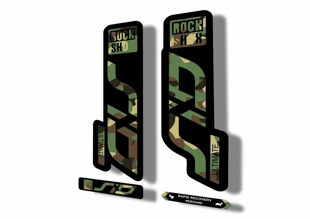Rock Shox SID 2020 ULTIMATE Mountain Bike Cycling Decal Sticker Wood Camo - 1