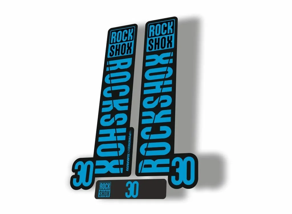 Rock Shox 30 2018 Fork Decal Mountain Bike Cycling Sticker Adhesive Blue - 1