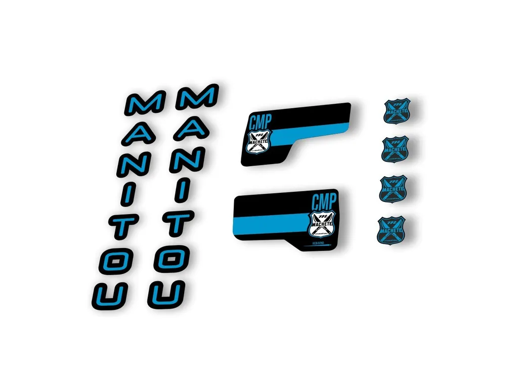Manitou Machette Comp 2020 Fork Suspension Decal Kit Sticker Set Blue - 1