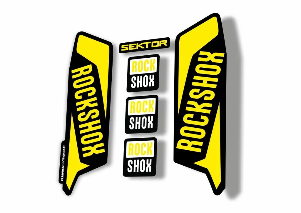 Rock Shox SEKTOR 2016 Fork Decal Mountain Bike Cycling Sticker Adhesive Yellow - 1
