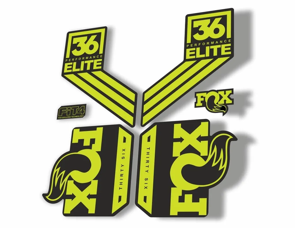 FOX 36 Elite Performance 2017-18 Fork Suspension Fctory Decal Sticker Lime Green - 1