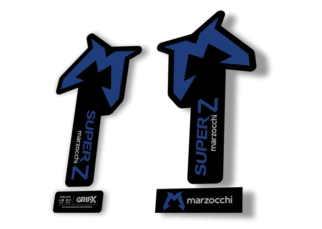 Marzocchi SUPER Z 2025 Fork Suspension Sticker Decal Kit Adhesive Dark Blue - 1