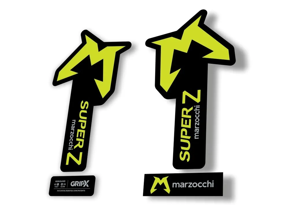 Marzocchi SUPER Z 2025 Fork Suspension Sticker Decal KitAdhesive Lime Green - 1