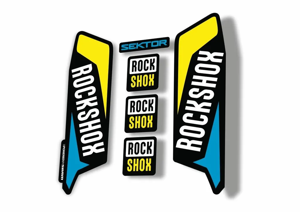 Rock Shox SEKTOR 2016 Fork Decal Mountain Bike Cycling Sticker Blue Yellow - 1