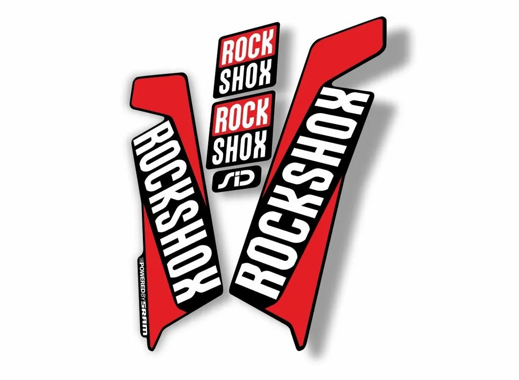 Rock Shox SID 2016-17 Mountain Bike Cycling Fork Decal Sticker Adhesive Red - 1