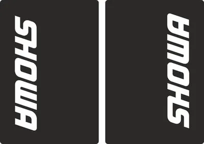 Showa Motocross Upper Fork Decal Stickers Graphic Set Adhesive Black - 1
