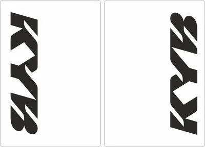 KYB Motocross Upper Fork Decal Stickers Graphic Set Adhesive White - 1