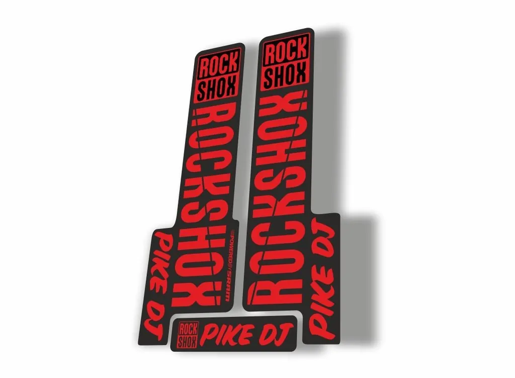 Rock Shox PIKE DJ 2018 Fork Decal Mountain Bike Cycling Sticker Adhesive Red - 1