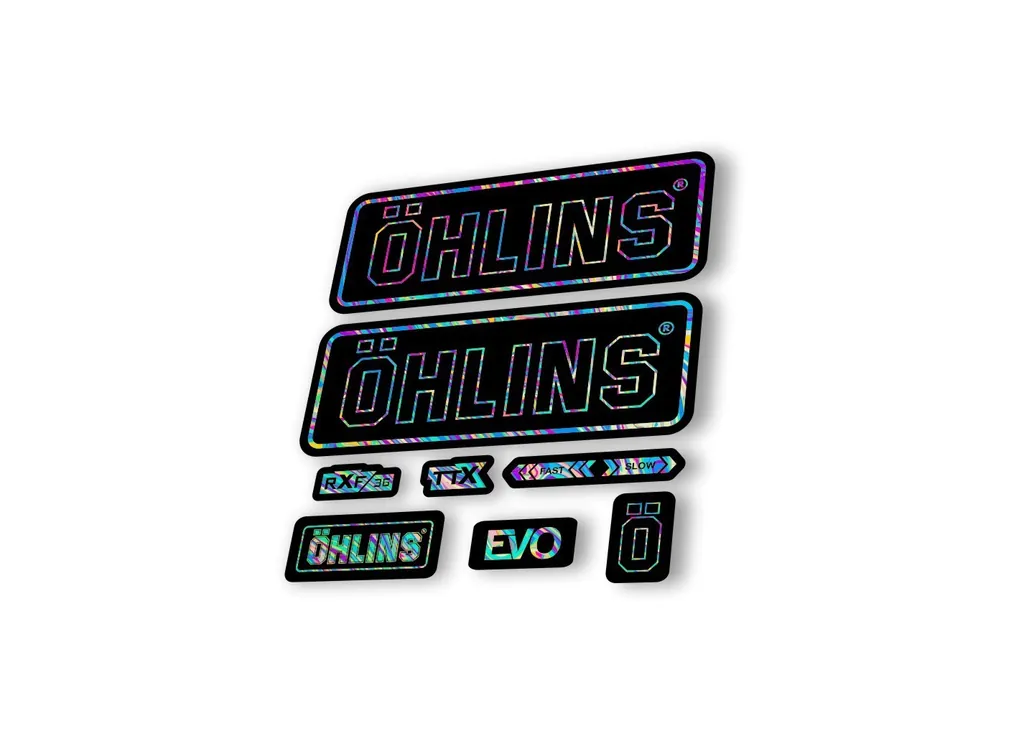 Ohlins RXF36 EVO 2018 Rear Shock Decal Mountain Bike Cycling Sticker Oil Slick 1 - 1
