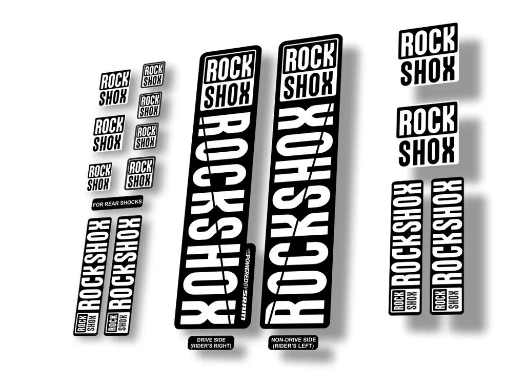 Rock Shox 2018 Decal Set For 30 32 RS1 Mountain Bike Cycling Sticker White - 1