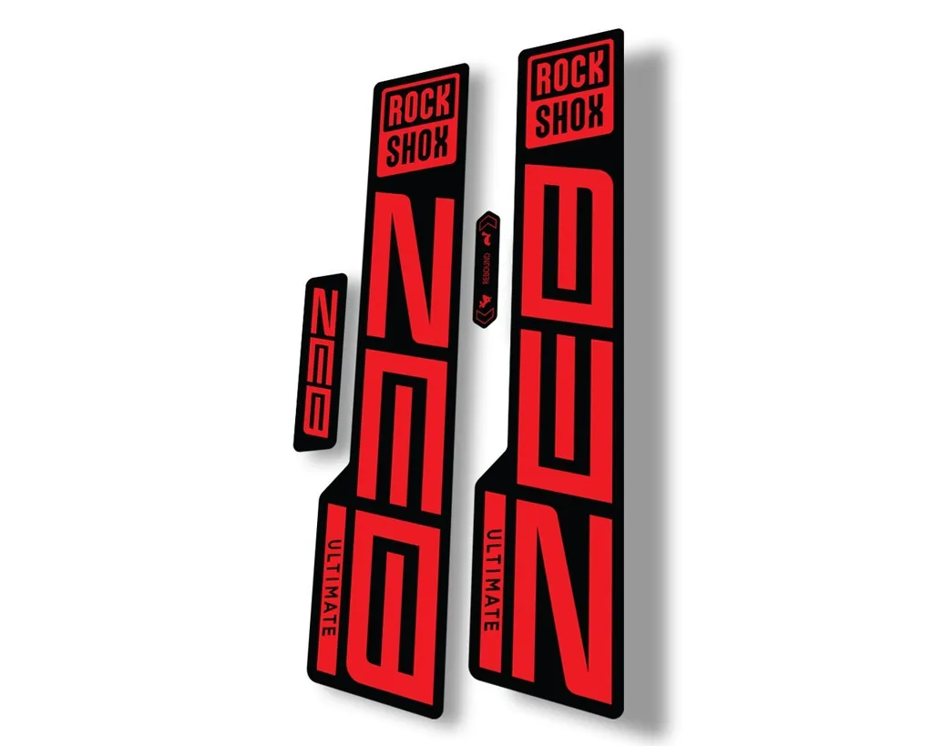Rock Shox ZEB 2021 ULTIMATE Mountain Bike Cycling Decal Sticker Adhesive Red - 1
