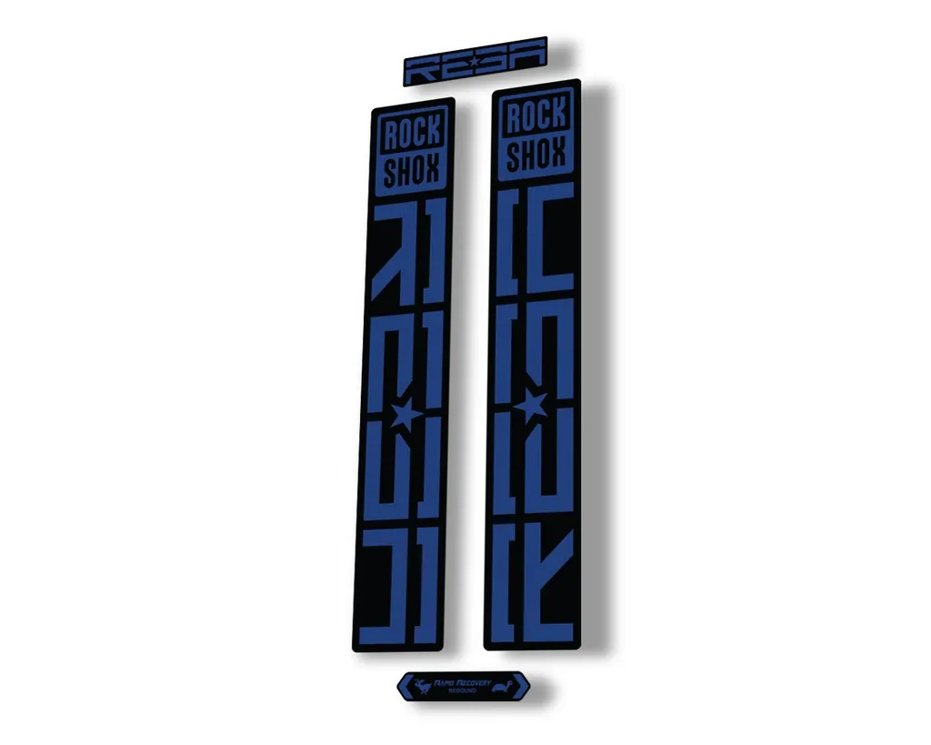 Rock Shox REBA 2021 Fork Decal Mountain Bike Sticker Adhesive Set Dark Blue - 1