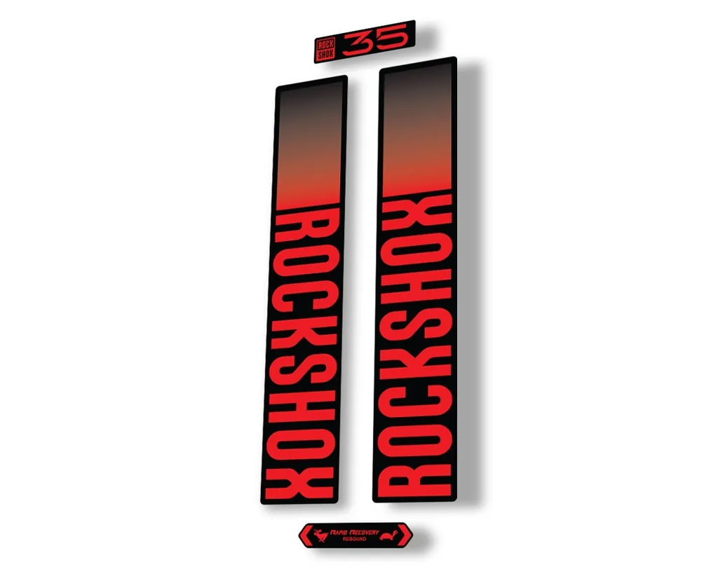 Rock Shox 35 2021 Fork Decal Mountain Bike Cycling Sticker Adhesive Red - 1