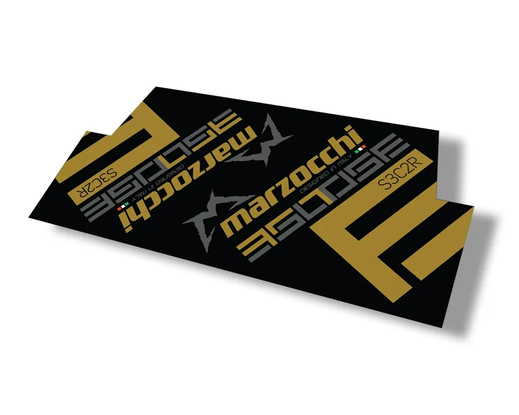 Marzocchi 350 S3C2R 2018 Rear Shock Sticker Decal Kit Adhesive Gold - 1