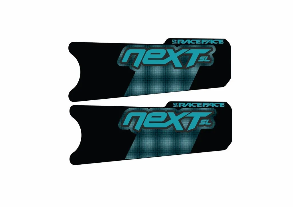 Race Face Next SL Crank Decals Set Sticker Mountain Bike Adhesive Turqouise 2Pcs - 1