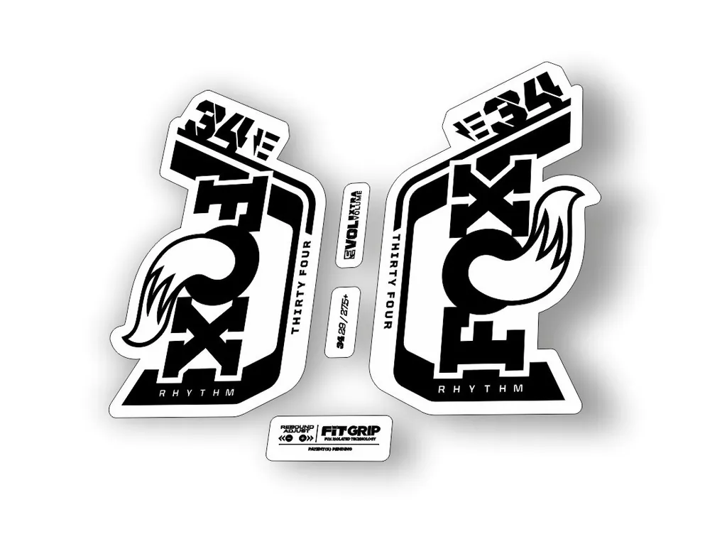 Fox 34 Rhythm E Bike 2024 Fork Suspension Factory Decal Sticker Adhesive Black - 1