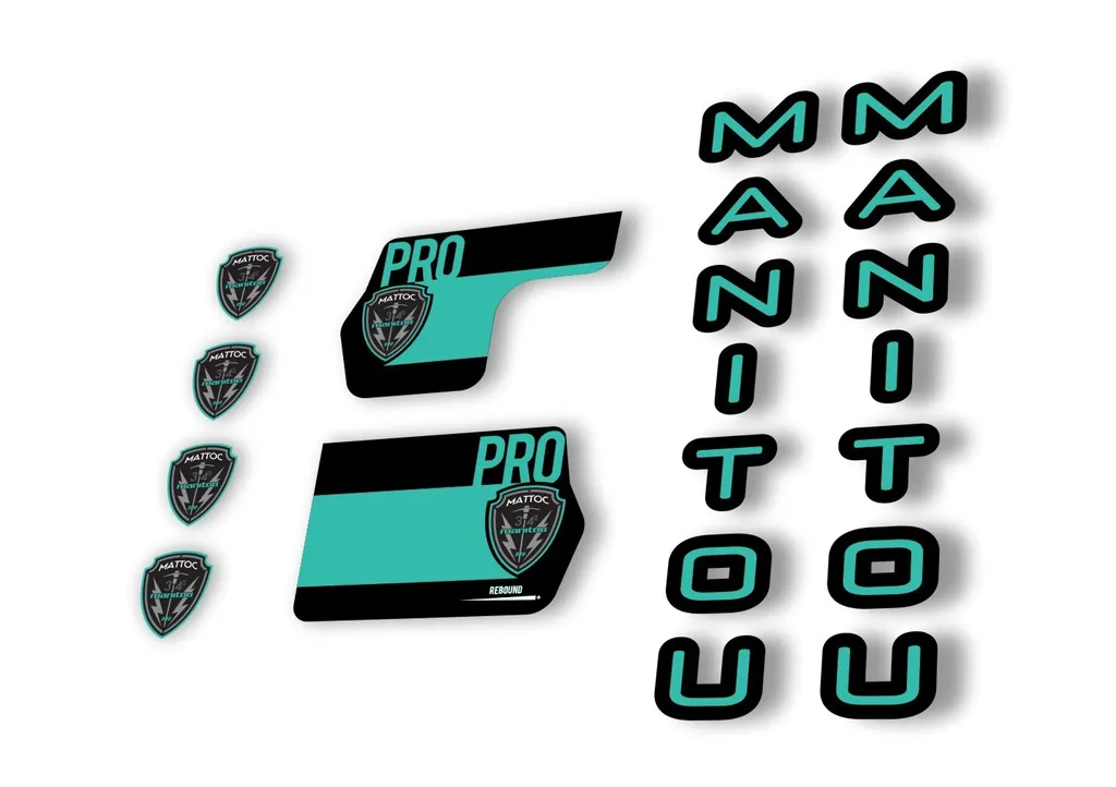 Manitou Mattoc Pro 2020 Fork Suspension Decal Kit Sticker Set Dolphin - 1
