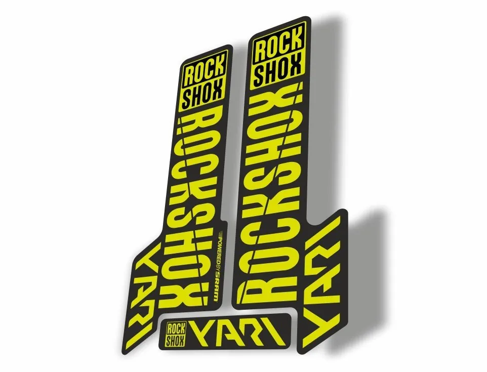 Rock Shox YARI 2018 Fork Decal Mountain Bike Cycling Sticker Adhesive Lime Green - 1