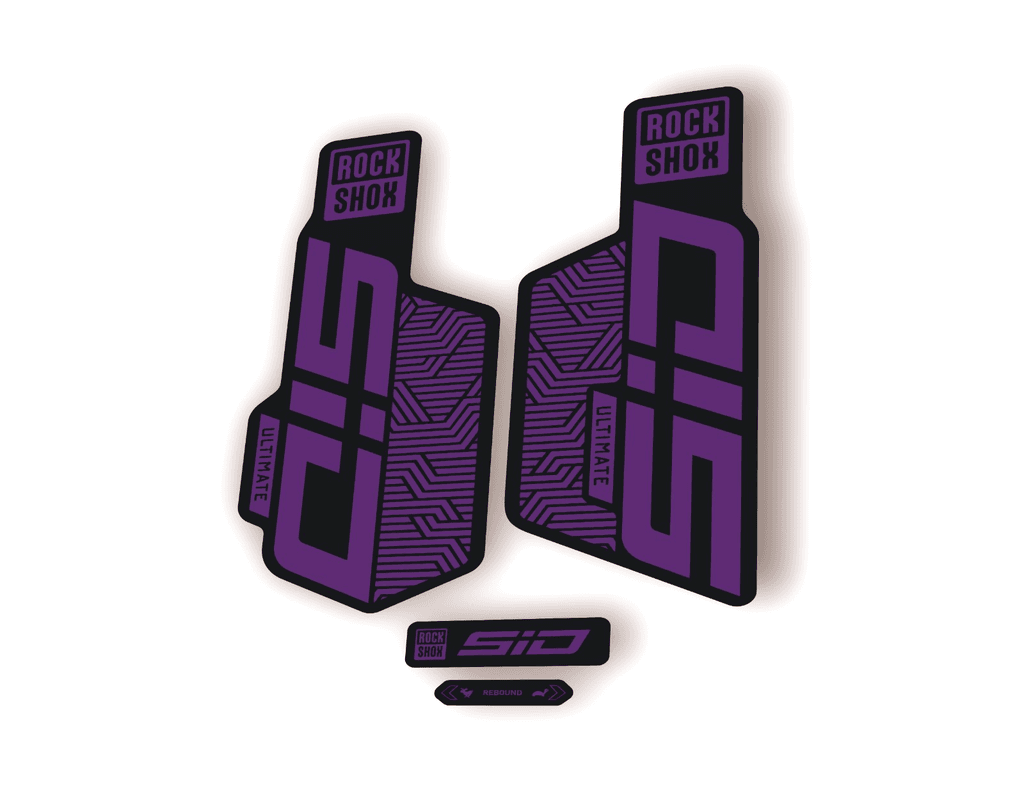 Rock Shox SID ULTIMATE 2025 Flight Attendant Bike Cycling Decal Sticker Purple - 1