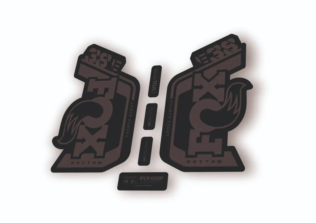 Fox 38 Rhythm E Bike 2024 Fork Suspension Factory Decal Sticker Adhesive Gray - 1