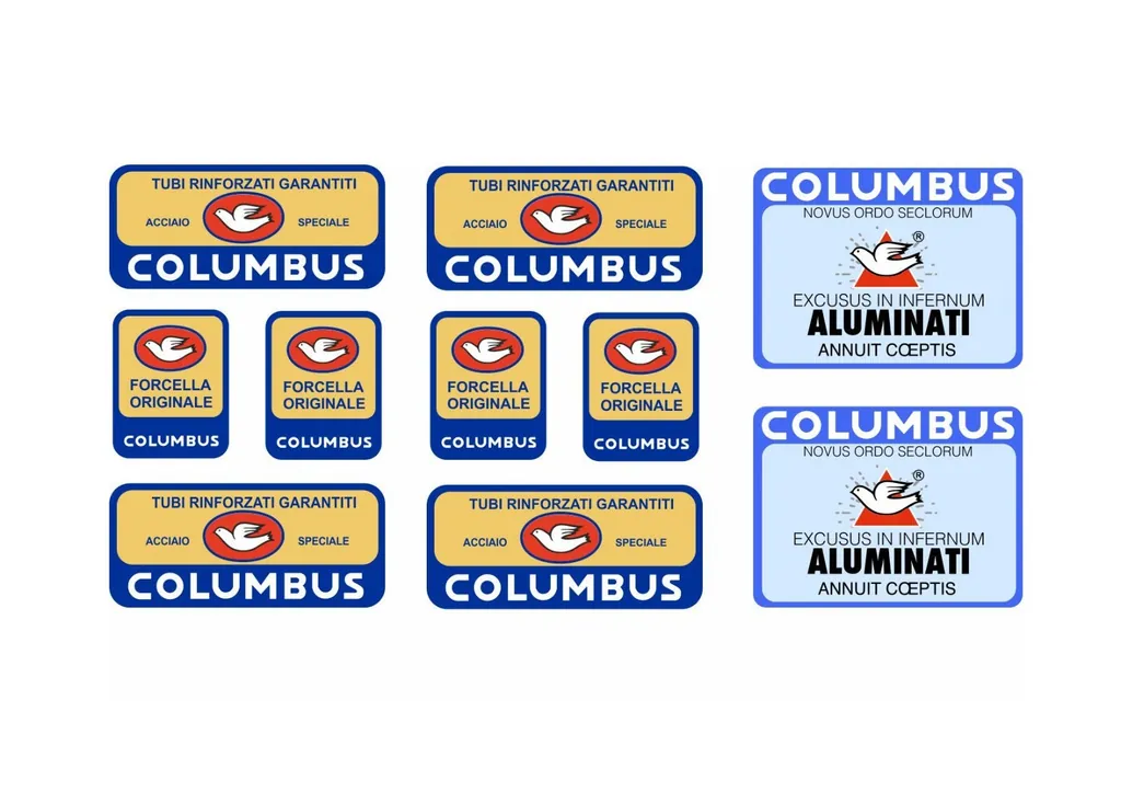 Columbus Bike Bicycle Frame Tube Decals Factory Stickers Adhesive Vinyl 10pcs - 1