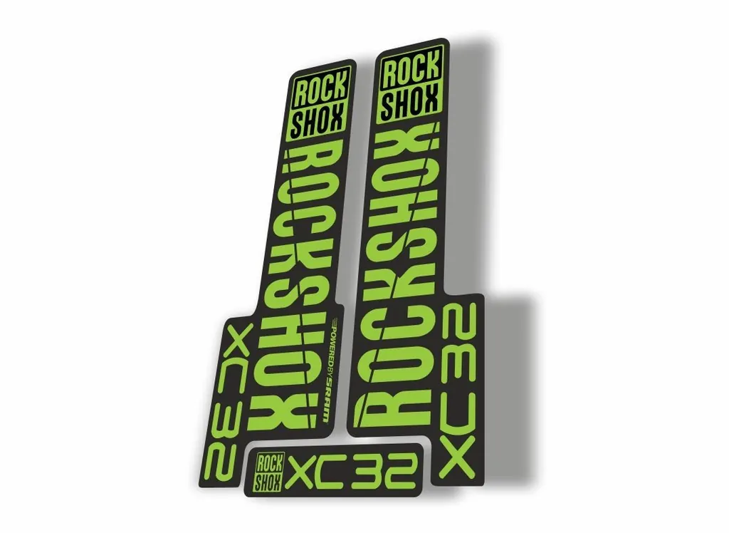 Rock Shox XC32 2018 Fork Decal Mountain Bike Cycling Sticker Adhesive Green - 1
