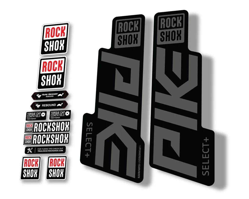Rock Shox PIKE 2020 Select Plus + Mountain Bike Cycling Decal Sticker Gray - 1