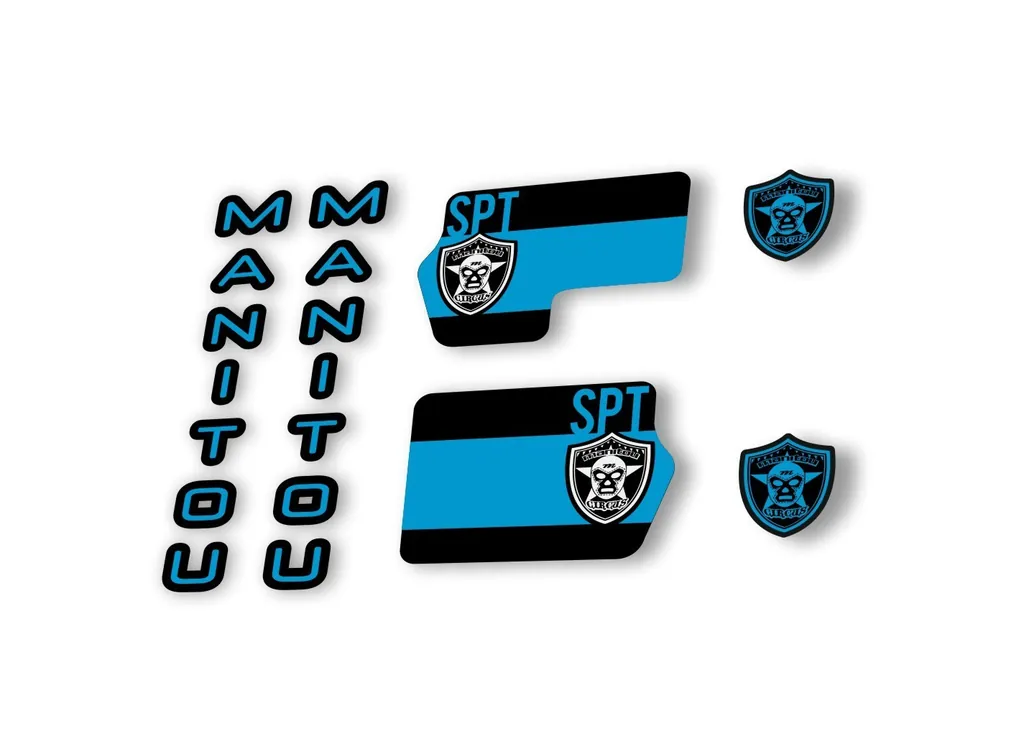 Manitou Circus Sport 2020 Fork Suspension Decal Kit Sticker Set Blue - 1