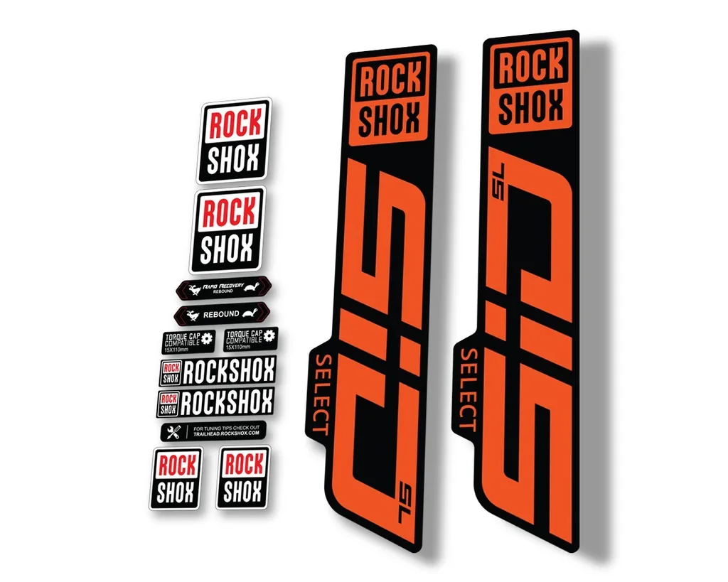 Rock Shox SID SELECT SL 2021 Fork Decal Mountain Bike Cycling Sticker Orange - 1