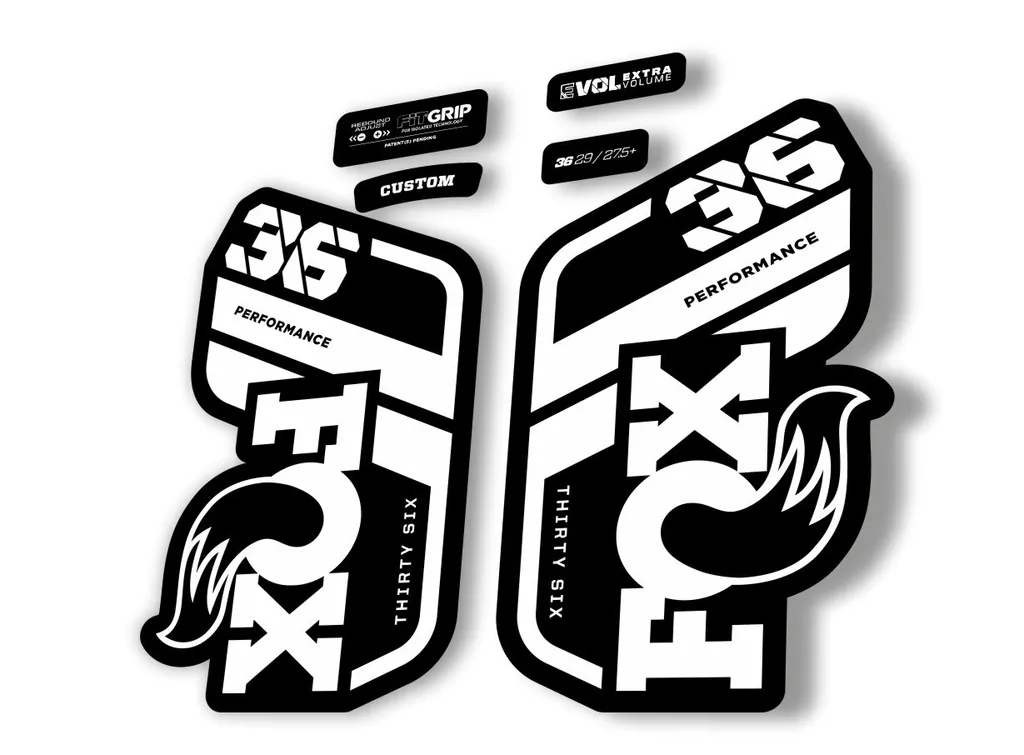 FOX 36 Performance 2021 Factory Fork Decals Suspension Sticker White - 1