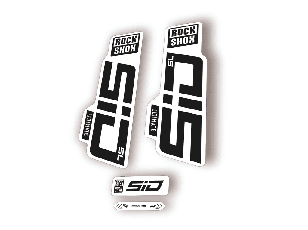 Rock Shox SID SL Ultimate 2024 Fork Decal MTB Cycling Sticker Kit Black - 1