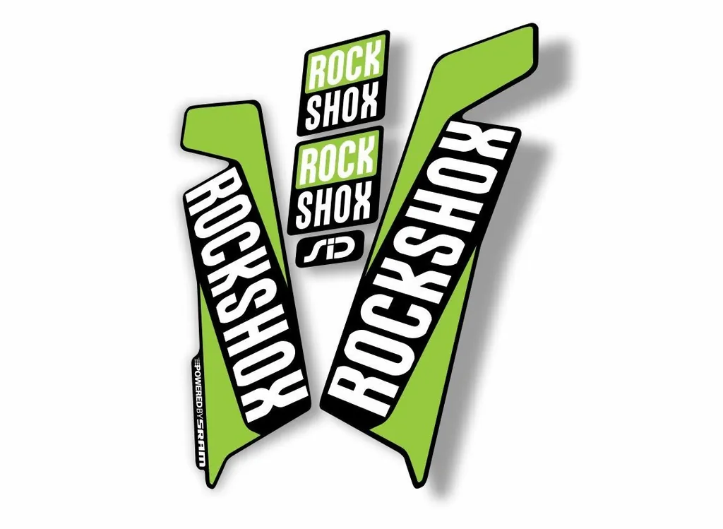 Rock Shox SID 2016-17 Mountain Bike Cycling Fork Decal Sticker Adhesive Green - 1