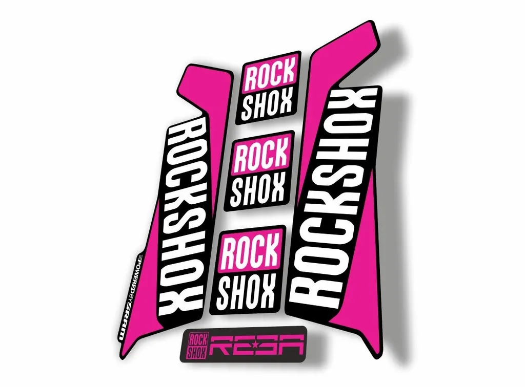 Rock Shox REBA 2016 Fork Decal Mountain Bike Cycling Sticker Adhesive Pink - 1