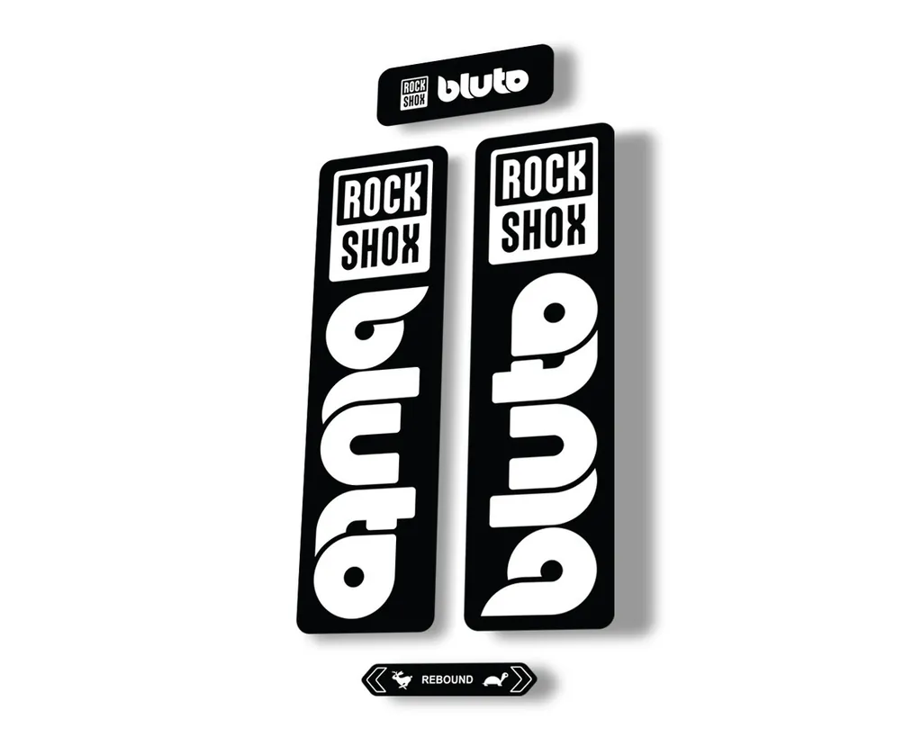 Rock Shox BLUTO 2021 Mountain Bike Cycling Decal Kit Sticker Adhesive White - 1