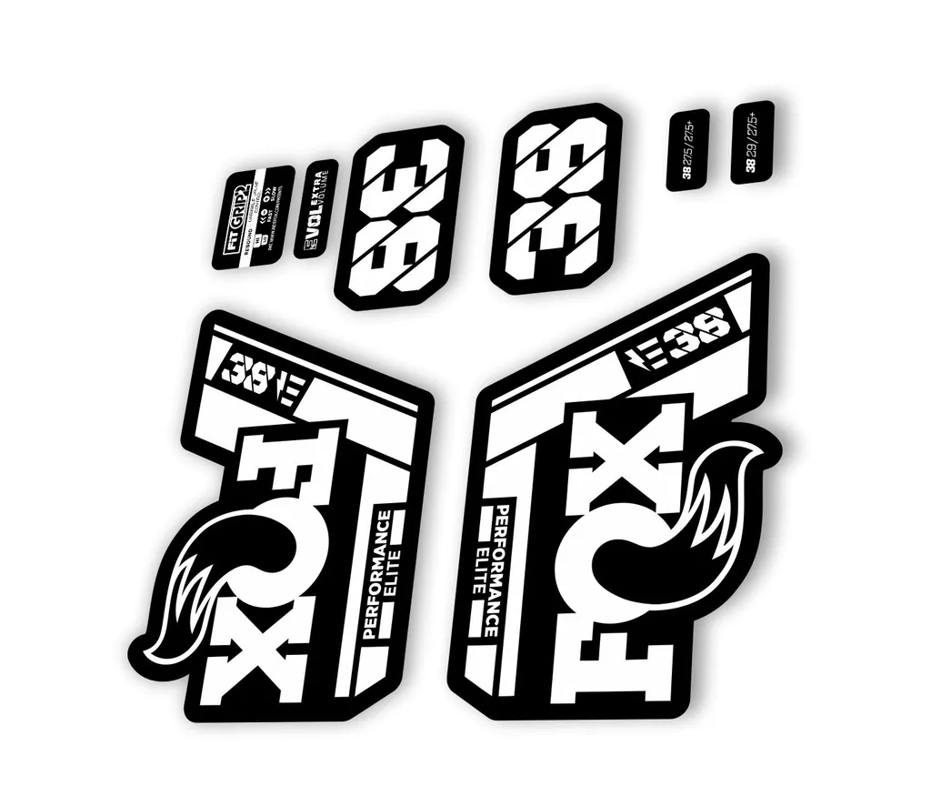 FOX 38 P. Elite E Bike 2021 Forks Suspension Factory Decal Sticker White - 1