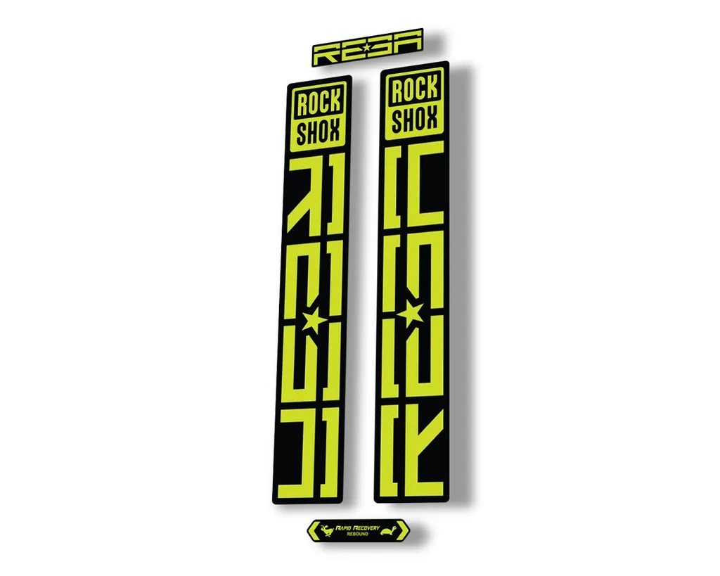 Rock Shox REBA 2021 Fork Decal Mountain Bike Sticker Adhesive Set Lime Green - 1