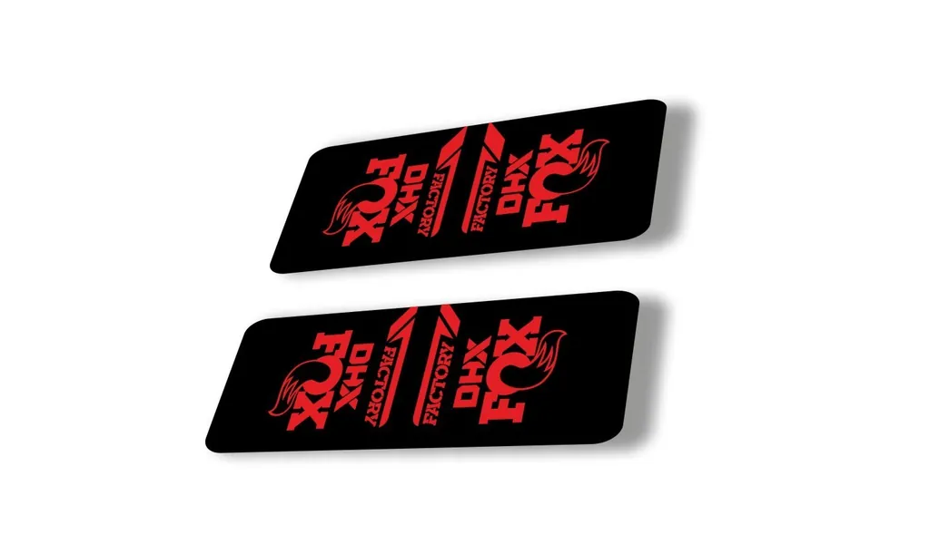 FOX DHX 2022 Factory Rear Shock Suspension Sticker Decal Adhesive Red - 1