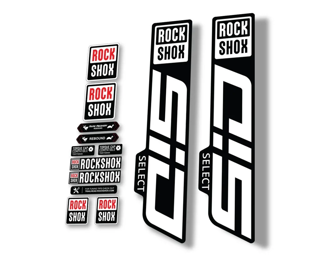 Rock Shox SID 2021 Select Mountain Bike Cycling Decal Sticker Adhesive White - 1