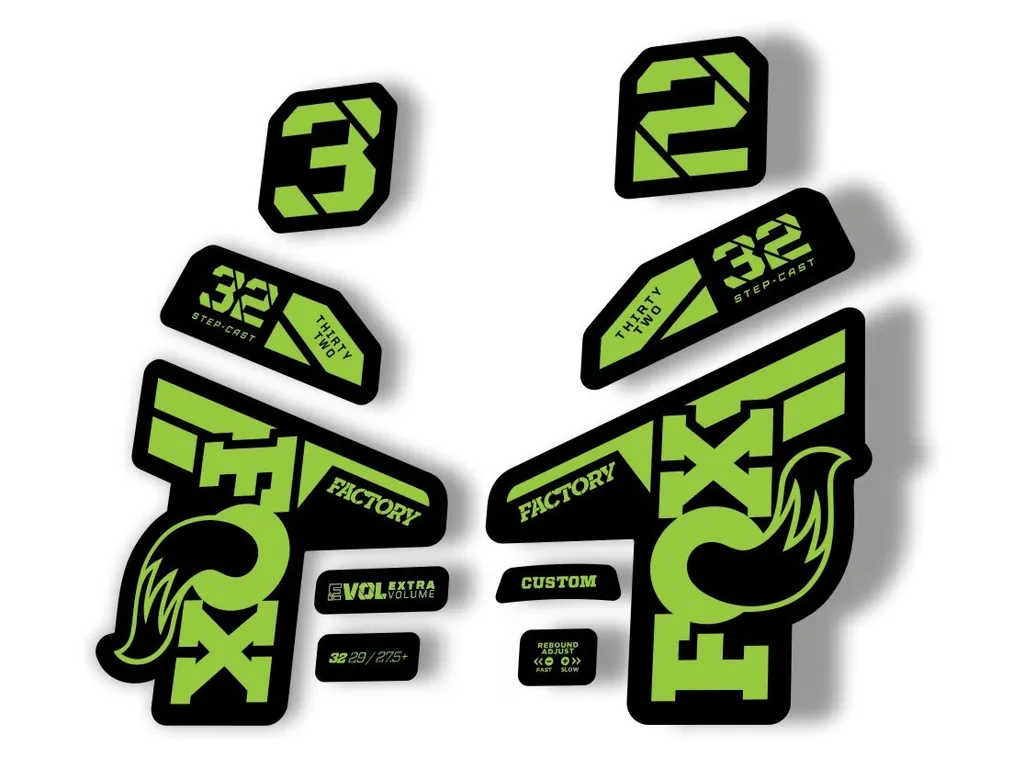 Fox 32 Factory 2021 Fork Suspension Decal Sticker Adhesive Green - 1