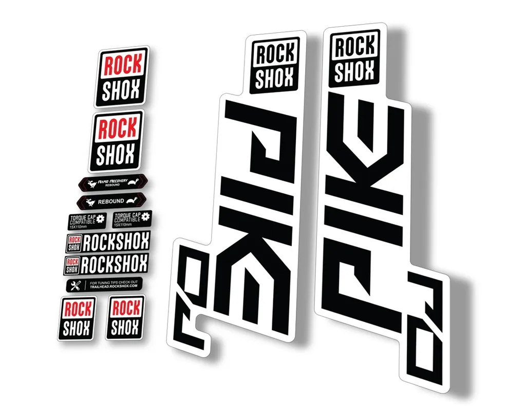 Rock Shox PIKE DJ 2021 Mountain Bike Cycling Decal Sticker Adhesive Black - 1
