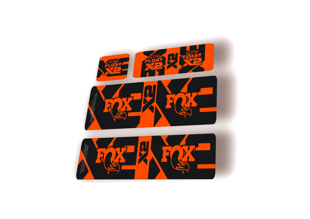 FOX Float X2 Elite 2026 Rear Shock Decal Sticker Kit Adhesive Orange - 1