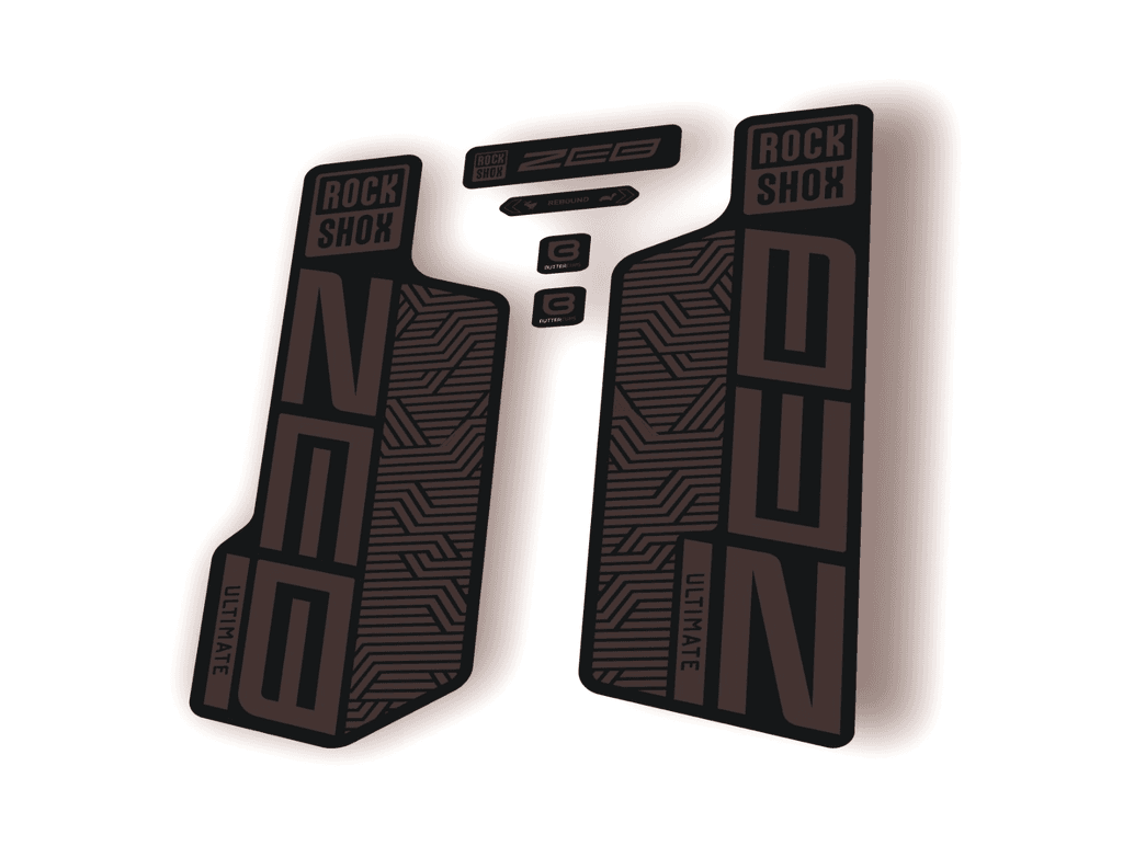 Rock Shox ZEB ULTIMATE 2024 Flight Attendant Bike Cycling Decal Sticker Gray - 1