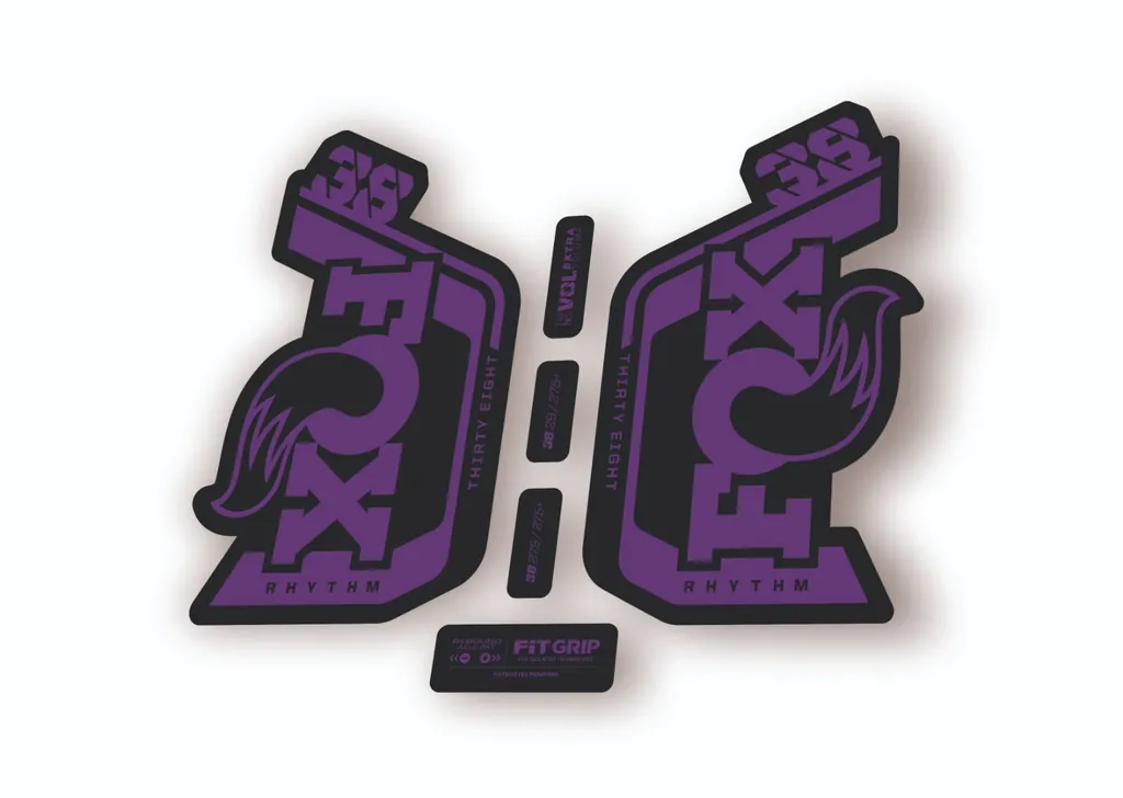 Fox 38 Rhythm 2024 Fork Suspension Factory Decal Sticker Adhesive Purple - 1