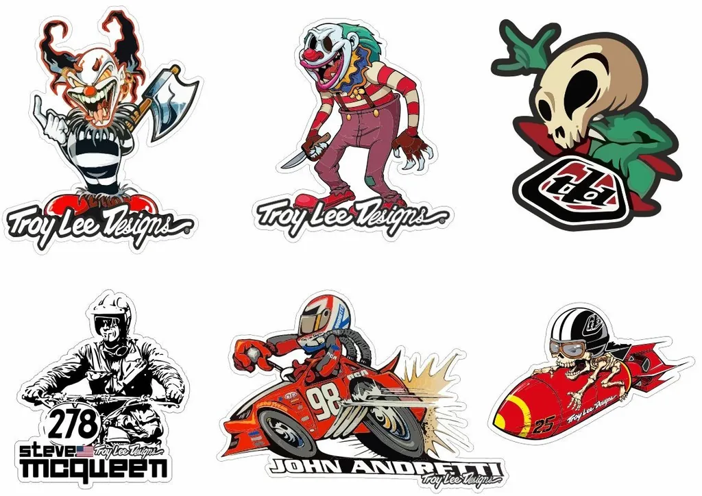 Troy Lee Designs Bike Bicycle Frame Decal Sticker Graphic Adhesive Set Vinyl #12 - 1