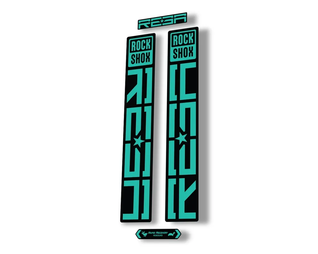 Rock Shox REBA 2021 Fork Decal Mountain Bike Sticker Adhesive Set Dolphin - 1