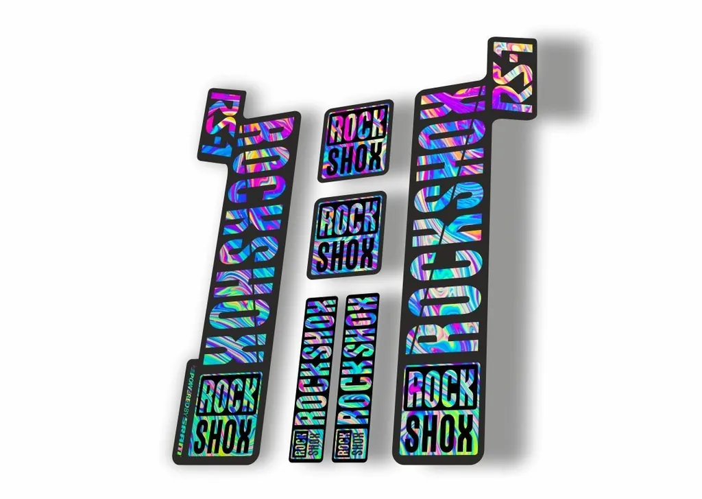 Rock Shox RS1 2018 Fork Decal Mountain Bike Cycling Sticker Adhesive Oil Slick 1 - 1
