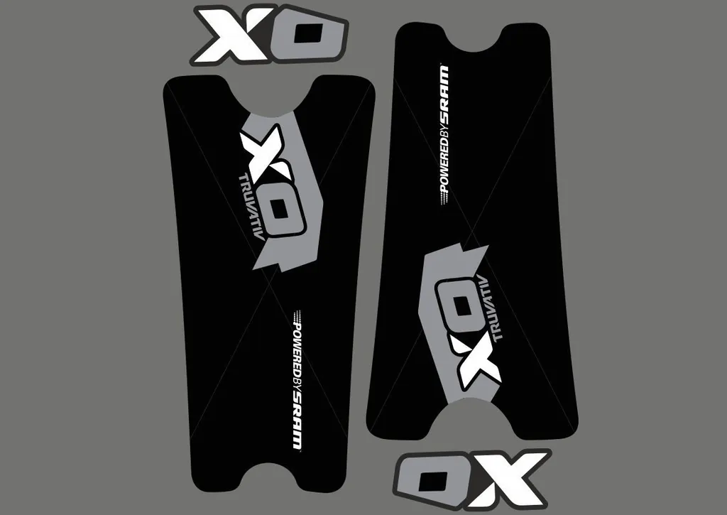 Crank Set Sticker Decal MTB SRAM X0 Mountain Bike Bicycle Adhesive 4 Pcs White - 1