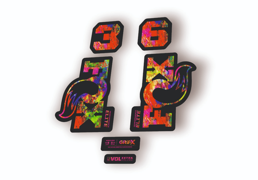 FOX 36 Elite Performance 2026 Fork Factory Decal Sticker Adhesive Oil Slick - 1
