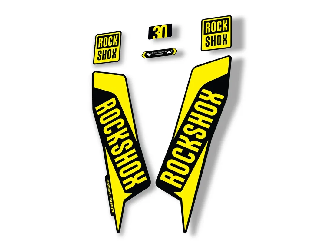 Rock Shox TK 30 2021 Fork Decals Suspension Sticker Adhesive Yellow - 1