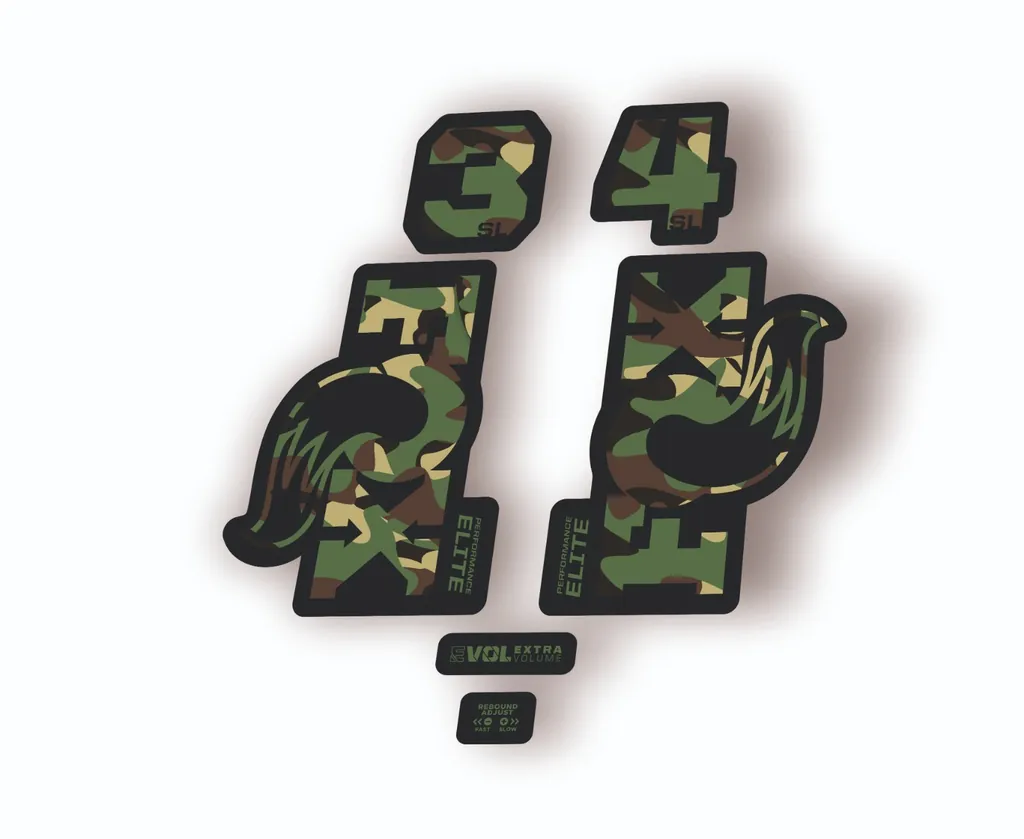FOX 34 SL Elite Performance 2026 Fork Factory Decal Sticker Adhesive Camo - 1